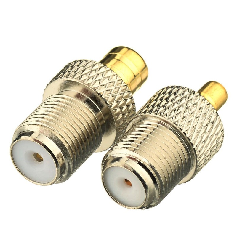 Eightwood SMB to F RG6 Coax Antenna Adapter Conversion kit 2pcs Compatible with Satellite Sirius XM Radio - Image 2